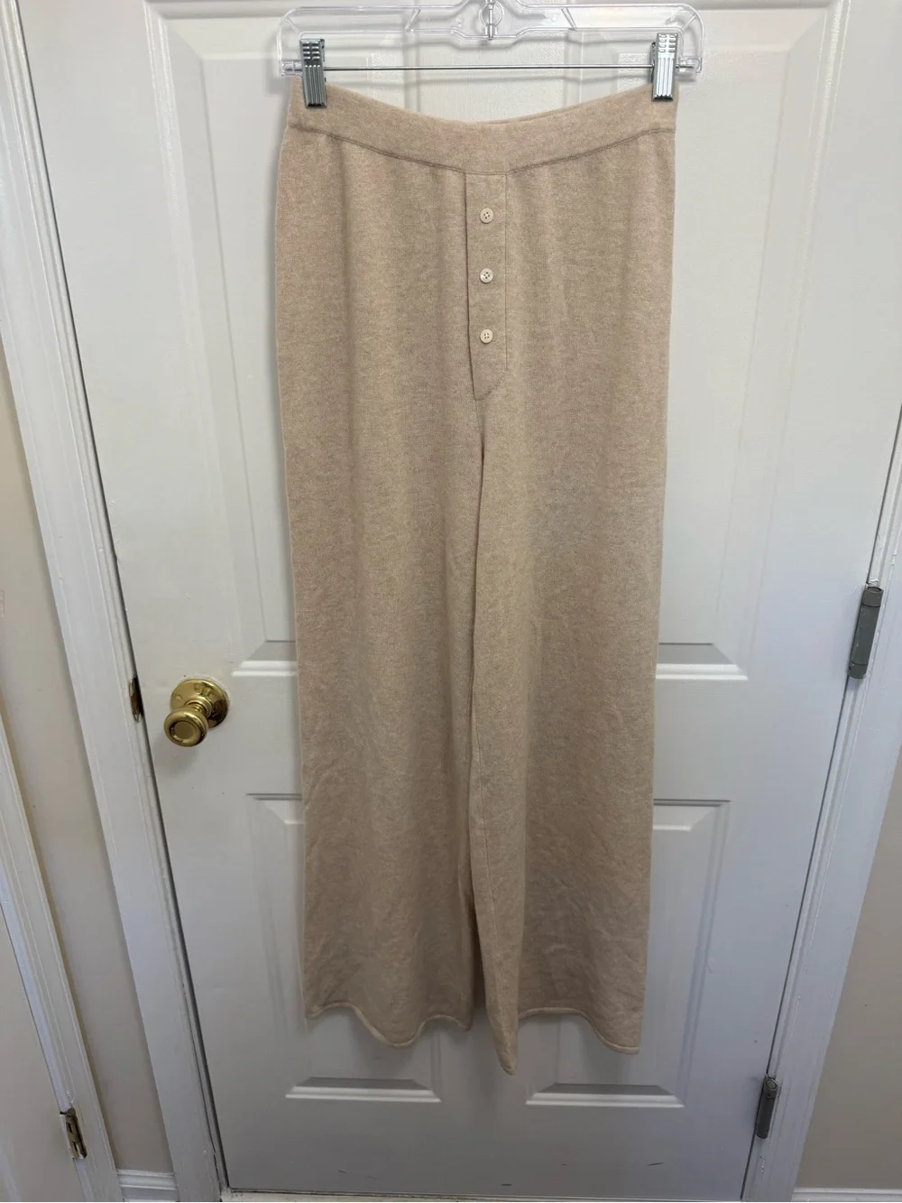 Guest In Residence Every Day Wide Leg Cashmere Brown Pants Size XS Loungewear